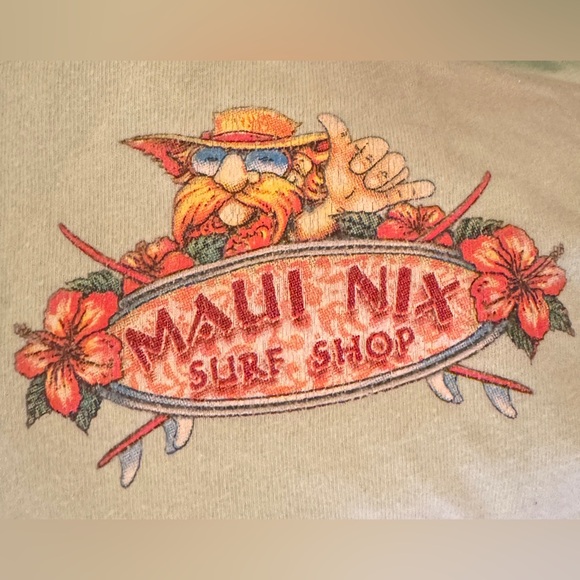 🏖️Maui Nix Surf Shop Seafoam with Full Back Design LongSleeve CC Shirt - Size S - Picture 4 of 5